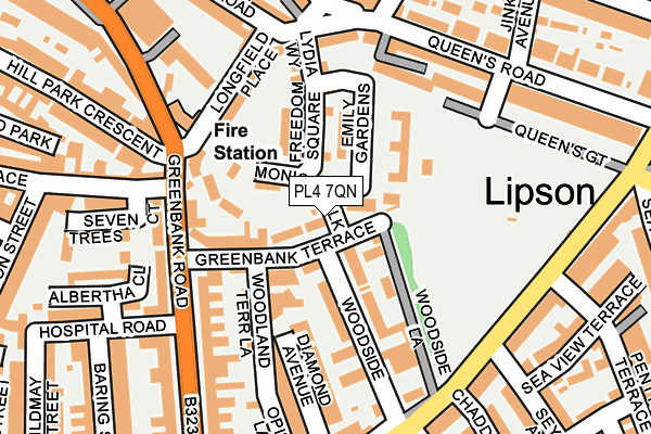 PL4 7QN map - OS OpenMap – Local (Ordnance Survey)