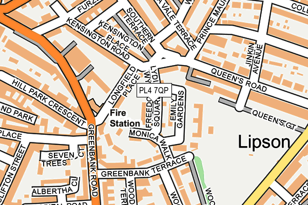 PL4 7QP map - OS OpenMap – Local (Ordnance Survey)