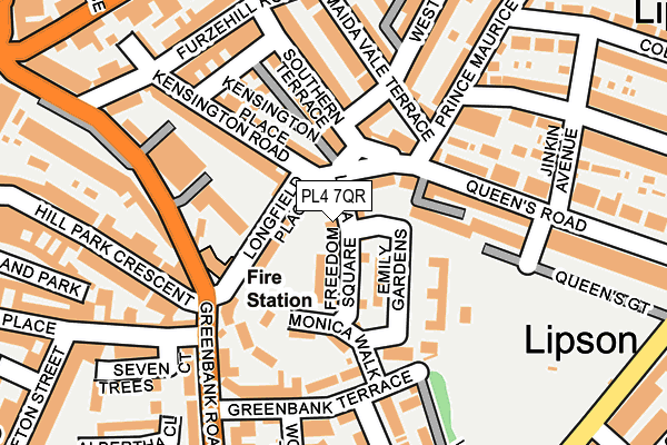 PL4 7QR map - OS OpenMap – Local (Ordnance Survey)