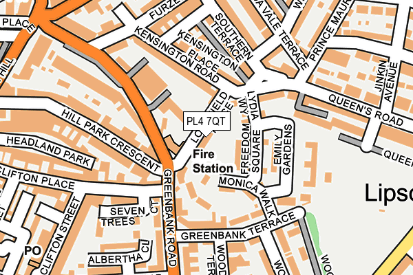 PL4 7QT map - OS OpenMap – Local (Ordnance Survey)