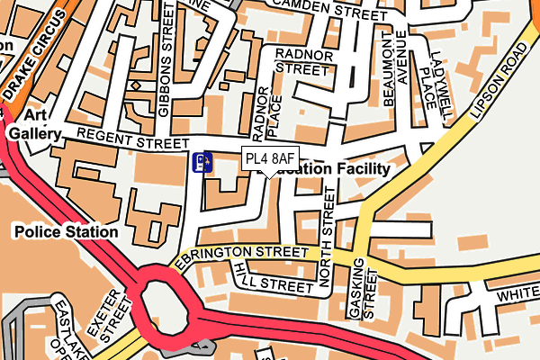 PL4 8AF map - OS OpenMap – Local (Ordnance Survey)