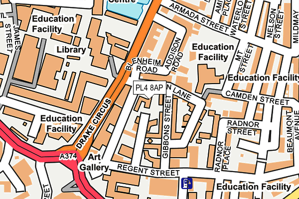 PL4 8AP map - OS OpenMap – Local (Ordnance Survey)