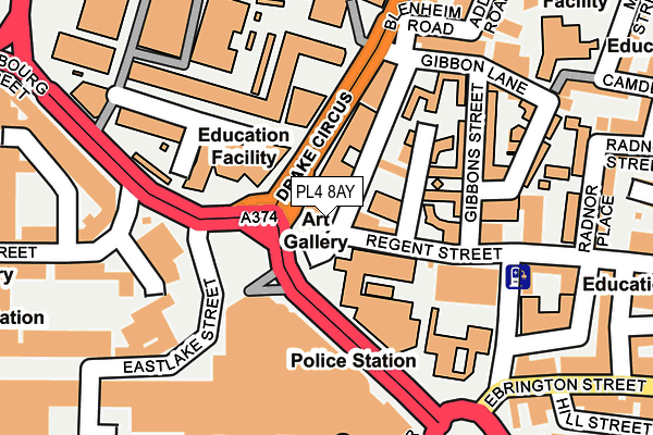 PL4 8AY map - OS OpenMap – Local (Ordnance Survey)