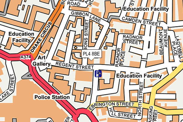 PL4 8BE map - OS OpenMap – Local (Ordnance Survey)