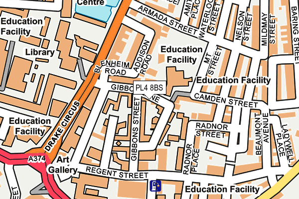 PL4 8BS map - OS OpenMap – Local (Ordnance Survey)