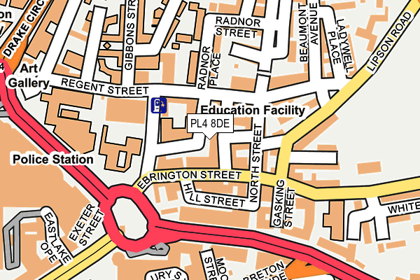 PL4 8DE map - OS OpenMap – Local (Ordnance Survey)
