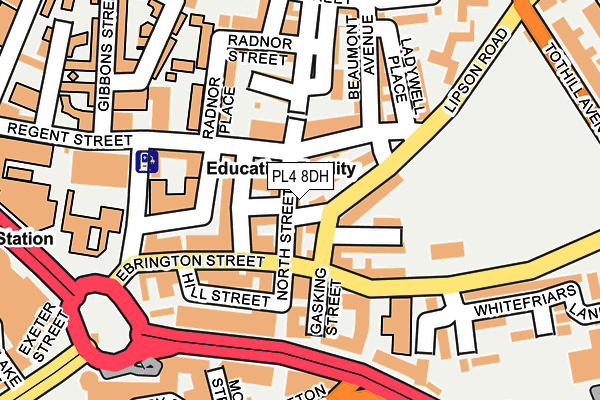 PL4 8DH map - OS OpenMap – Local (Ordnance Survey)