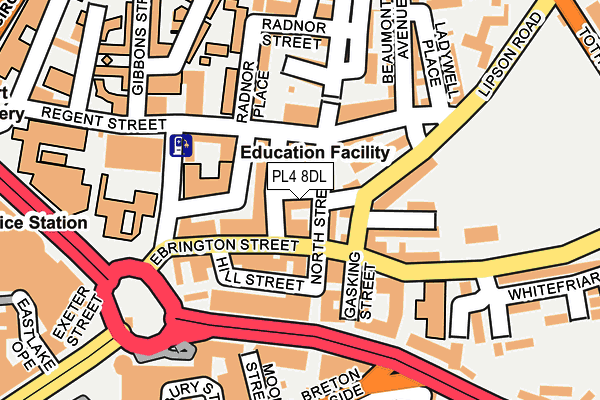 PL4 8DL map - OS OpenMap – Local (Ordnance Survey)