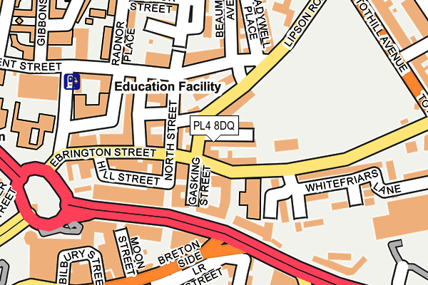 PL4 8DQ map - OS OpenMap – Local (Ordnance Survey)