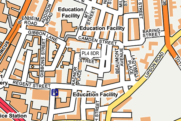 PL4 8DR map - OS OpenMap – Local (Ordnance Survey)