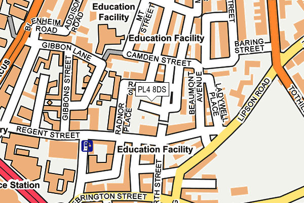 PL4 8DS map - OS OpenMap – Local (Ordnance Survey)