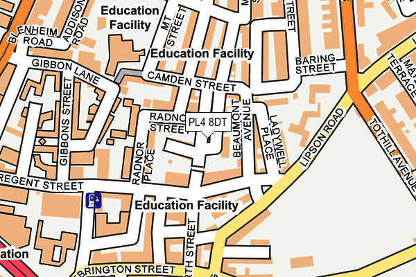 PL4 8DT map - OS OpenMap – Local (Ordnance Survey)