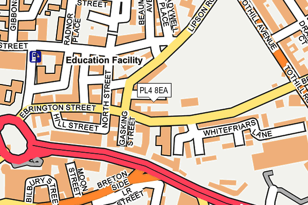 PL4 8EA map - OS OpenMap – Local (Ordnance Survey)