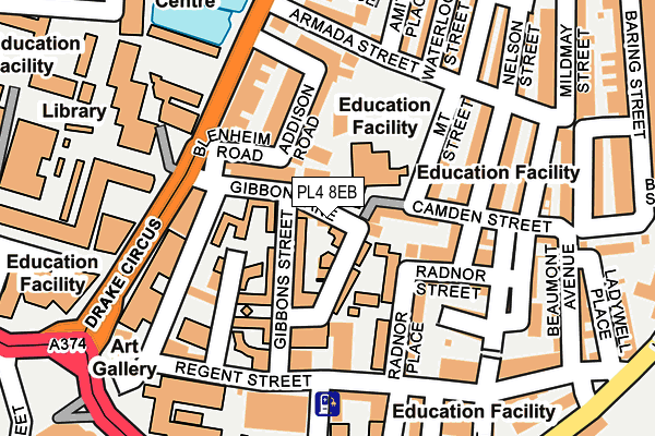 PL4 8EB map - OS OpenMap – Local (Ordnance Survey)