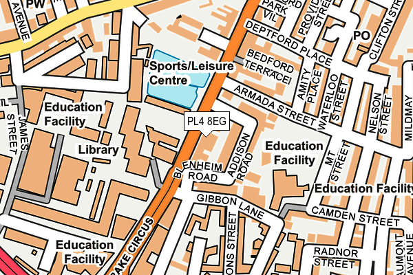 PL4 8EG map - OS OpenMap – Local (Ordnance Survey)