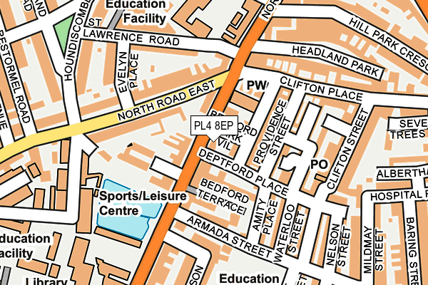 PL4 8EP map - OS OpenMap – Local (Ordnance Survey)