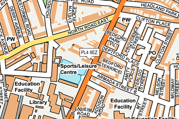 PL4 8EZ map - OS OpenMap – Local (Ordnance Survey)