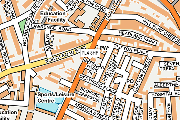 PL4 8HF map - OS OpenMap – Local (Ordnance Survey)