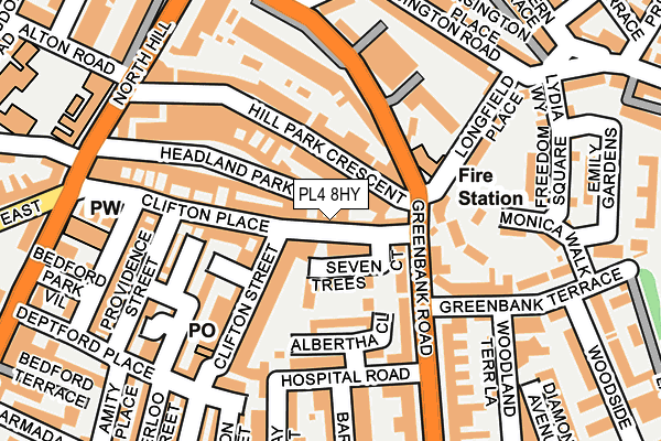PL4 8HY map - OS OpenMap – Local (Ordnance Survey)