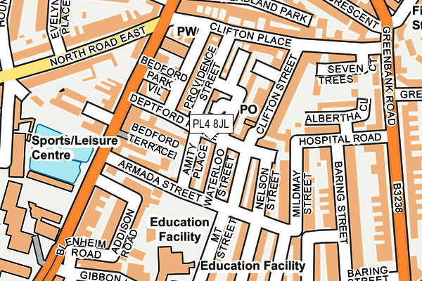 PL4 8JL map - OS OpenMap – Local (Ordnance Survey)