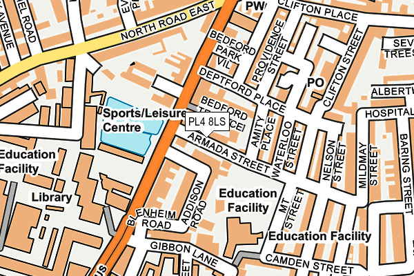 PL4 8LS map - OS OpenMap – Local (Ordnance Survey)