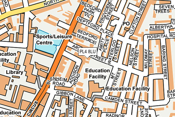 PL4 8LU map - OS OpenMap – Local (Ordnance Survey)
