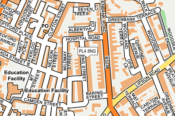 PL4 8NG map - OS OpenMap – Local (Ordnance Survey)