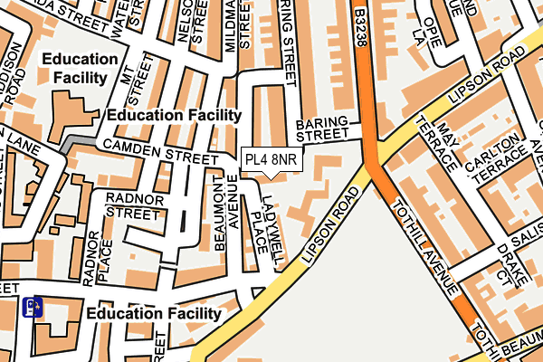 PL4 8NR map - OS OpenMap – Local (Ordnance Survey)