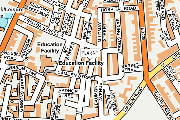 PL4 8NT map - OS OpenMap – Local (Ordnance Survey)