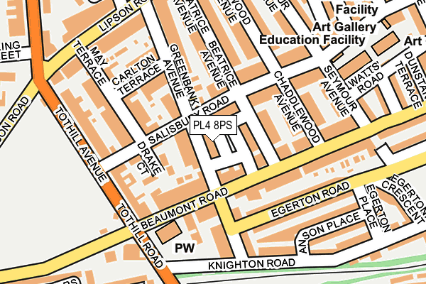 PL4 8PS map - OS OpenMap – Local (Ordnance Survey)