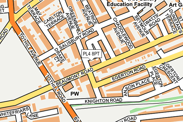 PL4 8PT map - OS OpenMap – Local (Ordnance Survey)