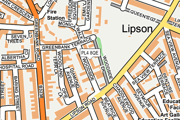 PL4 8QE map - OS OpenMap – Local (Ordnance Survey)