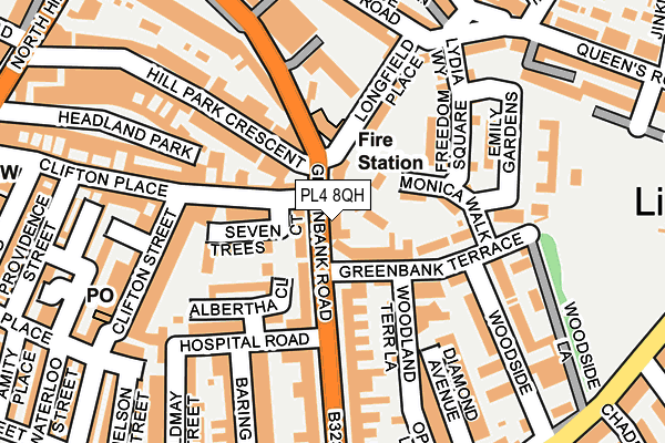 PL4 8QH map - OS OpenMap – Local (Ordnance Survey)