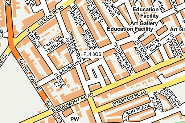 PL4 8QS map - OS OpenMap – Local (Ordnance Survey)