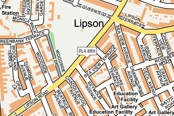 PL4 8RH map - OS OpenMap – Local (Ordnance Survey)