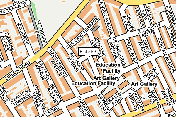 PL4 8RS map - OS OpenMap – Local (Ordnance Survey)