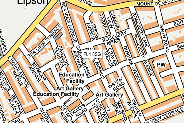 PL4 8SG map - OS OpenMap – Local (Ordnance Survey)