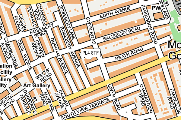 PL4 8TF map - OS OpenMap – Local (Ordnance Survey)