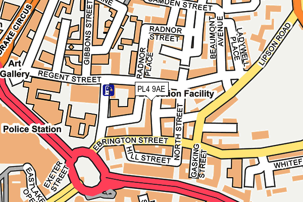 PL4 9AE map - OS OpenMap – Local (Ordnance Survey)