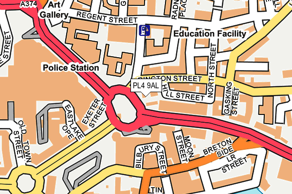PL4 9AL map - OS OpenMap – Local (Ordnance Survey)