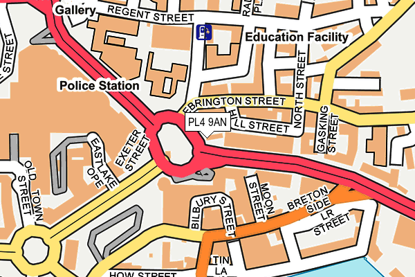 PL4 9AN map - OS OpenMap – Local (Ordnance Survey)