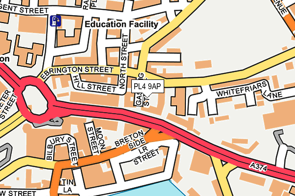 PL4 9AP map - OS OpenMap – Local (Ordnance Survey)