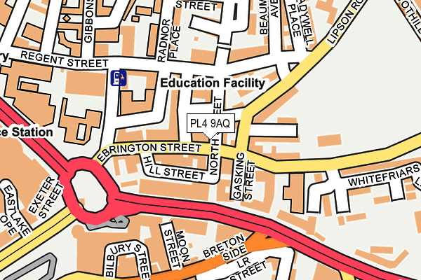 PL4 9AQ map - OS OpenMap – Local (Ordnance Survey)