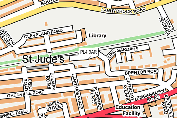 PL4 9AR map - OS OpenMap – Local (Ordnance Survey)