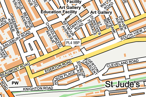 PL4 9BP map - OS OpenMap – Local (Ordnance Survey)