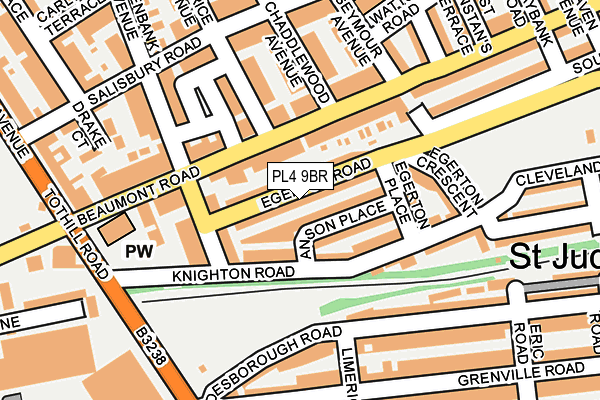 PL4 9BR map - OS OpenMap – Local (Ordnance Survey)