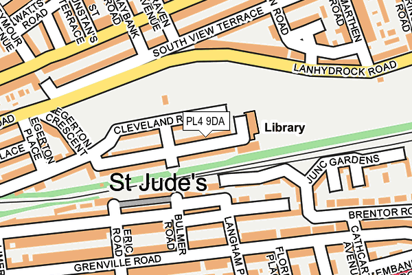 PL4 9DA map - OS OpenMap – Local (Ordnance Survey)