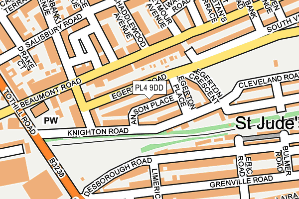 PL4 9DD map - OS OpenMap – Local (Ordnance Survey)