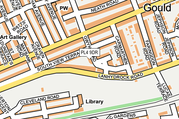 PL4 9DR map - OS OpenMap – Local (Ordnance Survey)