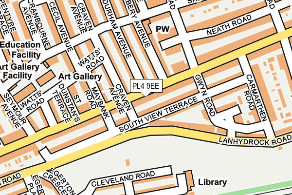 PL4 9EE map - OS OpenMap – Local (Ordnance Survey)